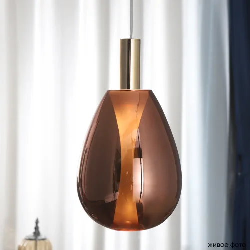 Светильник подвесной LED GAUDI SP4W LED COPPER Crystal Lux медь на 1 лампу, основание золотое в стиле современный фото 8