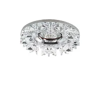 Светильник точечный INGRANO 002554 Lightstar Италия серый прозрачный хром 1 лампа, основание хром прозрачное в стиле 10083 