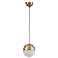 Светильник подвесной Pinga 4960/1 Odeon Light белый 1 лампа, основание античное бронза в стиле современный шар