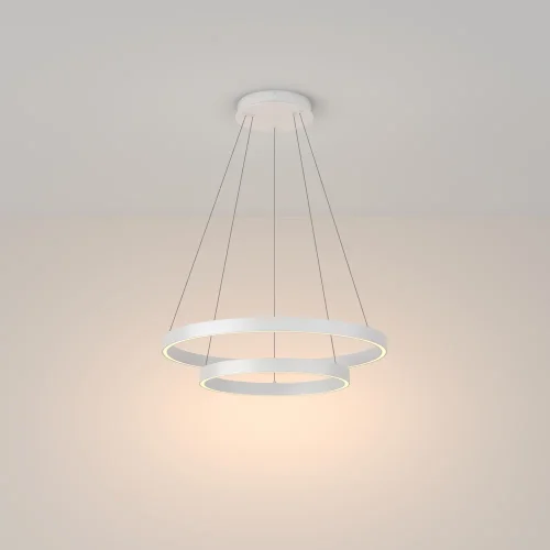 Светильник подвесной LED Rim MOD058PL-L55W3K Maytoni белый 1 лампа, основание белое в стиле хай-тек современный кольца фото 2