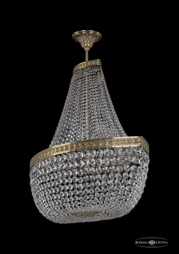 Люстра потолочная хрустальная 19113/H1/100IV Pa Bohemia Ivele Crystal прозрачная на 18 ламп, основание латунь в стиле классический sp фото 2