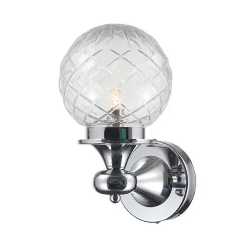 Бра 6121/A Newport прозрачный на 1 лампу, основание хром в стиле современный 