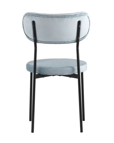 Стул обеденный Барбара NEW, велюр серо-голубой УТ000028055 Stool Group, голубой/велюр, ножки/металл/чёрный, размеры - ****480*530 фото 3
