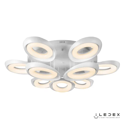 Люстра потолочная LED с пультом Fancy FS-011-X9 216W WH iLedex белая на 1 лампа, основание белое в стиле современный хай-тек с пультом фото 2