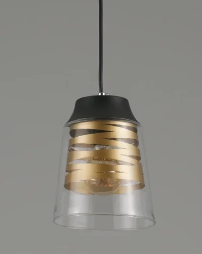 Светильник подвесной Albert V3011-4P Moderli прозрачный 4 лампы, основание чёрное в стиле современный  фото 3