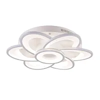 Люстра с пультом LED Ittiri OML-49407-123 Omnilux белая на 1 лампу, основание белое в стиле хай-тек с пультом
