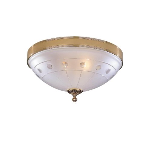 Люстра потолочная  PL 4750/3 Reccagni Angelo белая на 3 лампы, основание золотое в стиле классический 