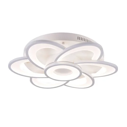 Люстра с пультом LED Ittiri OML-49407-123 Omnilux белая на 1 лампу, основание белое в стиле хай-тек с пультом