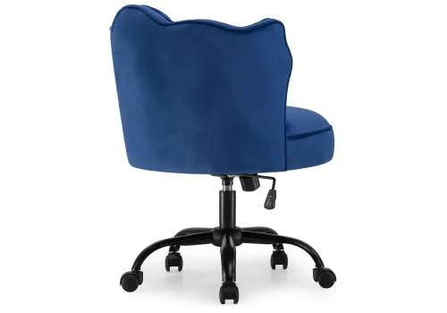 Компьютерное кресло Helen navy 11995 Woodville, синий/велюр, ножки/металл/чёрный, размеры - *900***610*610 фото 4