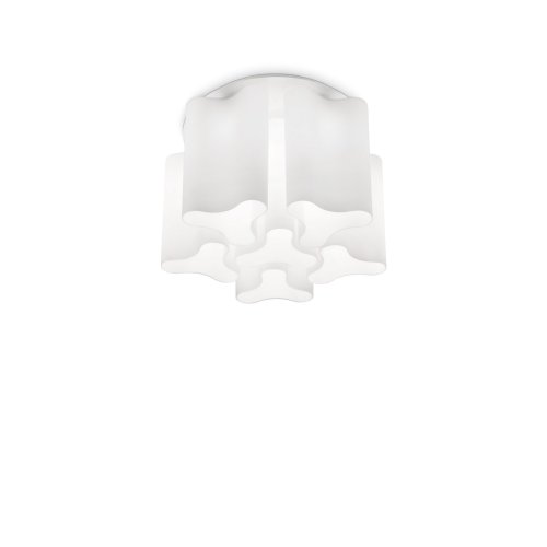 Люстра потолочная COMPO PL6 BIANCO Ideal Lux белая на 6 ламп, основание белое в стиле современный 
