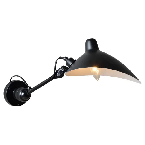 Бра Fairbanks GRLSP-9563 Lussole чёрный на 1 лампа, основание чёрное в стиле современный 