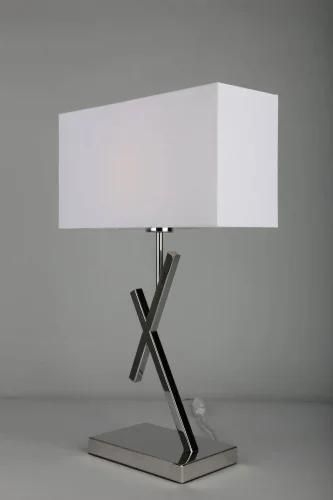 Настольная лампа Latina OML-61804-01 Omnilux белая 1 лампа, основание хром металл в стиле классический  фото 2