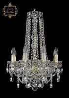 Люстра подвесная хрустальная 11.25.8.141.h-62.Gd.Sp Bohemia Art Classic прозрачная на 8 ламп, основание золотое в стиле классический 