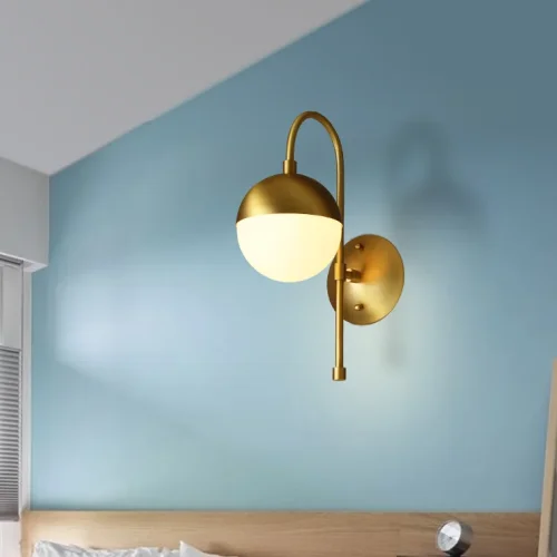 Бра Sconces Lamp Cedar and Moss 101340-26 ImperiumLoft белый на 1 лампу, основание латунь в стиле современный фото 6