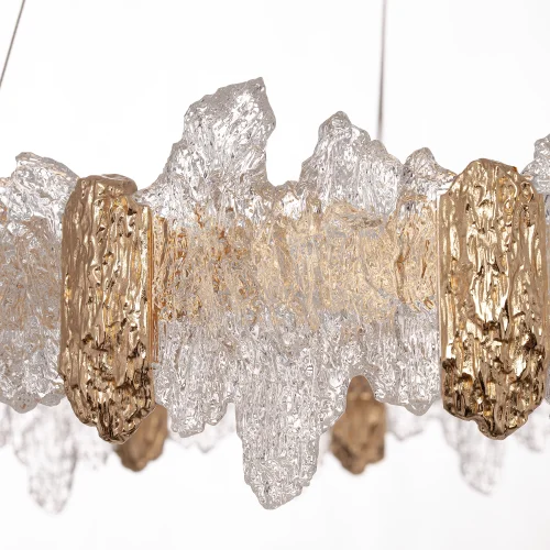 Люстра подвесная LED с пультом Lava CL250162 Citilux прозрачная янтарная на 1 лампу, основание золотое в стиле современный кольца с пультом фото 8 Люстра подвесная LED с пультом Lava CL250162 Citilux прозрачная янтарная на 1 лампу, основание золотое в стиле современный кольца с пультом фото 8