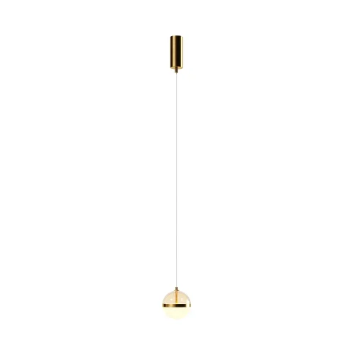 Светильник подвесной LED Area MOD295PL-L20BS3K Maytoni янтарный на 1 лампу, основание чёрное в стиле современный шар фото 5