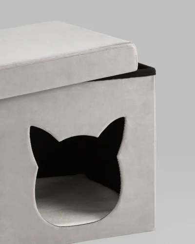Пуф складной с ящиком Store Pet, серый УТ000038968 Stool Group на 1 , основание в стиле современный фото 3