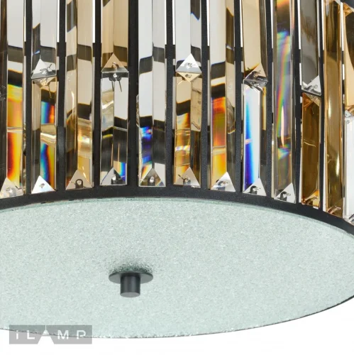 Люстра подвесная Royal 10390-5P BK iLamp прозрачная на 5 ламп, основание чёрное в стиле американский модерн  фото 4