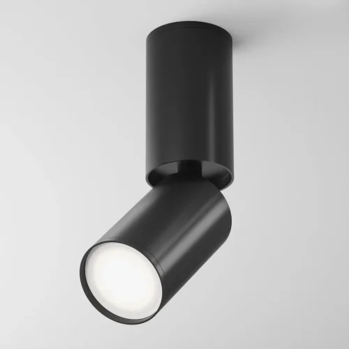Светильник накладной Focus S C051CL-01B Maytoni чёрный на 1 лампу, основание чёрное в стиле современный хай-тек круглый