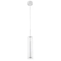Светильник подвесной LED Aenigma 2557-1P Favourite прозрачный 1 лампа, основание белое в стиле современный трубочки