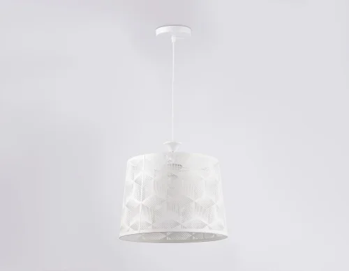 Светильник подвесной TR8437 Ambrella light белый 1 лампа, основание белое в стиле кантри прованс современный  фото 5
