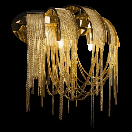 Бра Volver 10404W/C GD LOFT IT золотой на 2 лампы, основание золотое в стиле арт-деко цепочки фото 6