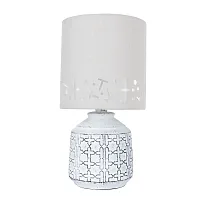 Настольная лампа Bunda A4007LT-1WH Arte Lamp белая 1 лампа, основание белое металл в стиле классический прованс 