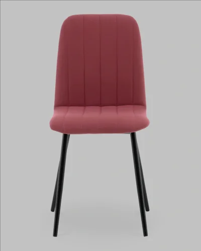 Стул Easy new велюр винный УТ000041666 Stool Group, бордовый/велюр, ножки/металл/чёрный, размеры - *****