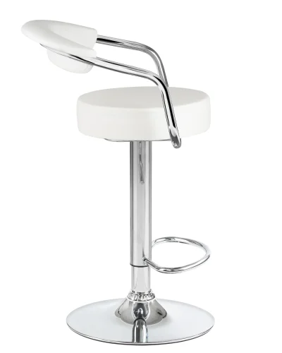 Стул барный набор 2 шт. SET-2 5013-LM MARTA, цвет сиденья белый, цвет основания хром Dobrin, /экокожа, ножки/металл/хром, размеры - 830*1040***520*490 фото 4