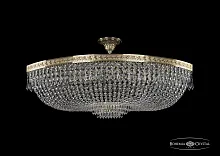 Люстра потолочная хрустальная 19273/100IV G Bohemia Ivele Crystal прозрачная на 14 ламп, основание золотое в стиле классический sp