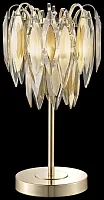 Настольная лампа Orlanda WE144.04.304 Wertmark янтарная прозрачная 4 лампы, основание золотое металл в стиле современный классический 