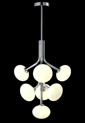 Светильник подвесной ALICIA SP7 CHROME/WHITE Crystal Lux белый 7 ламп, основание хром в стиле современный  фото 7
