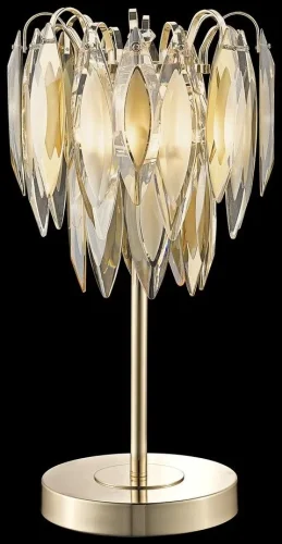 Настольная лампа Orlanda WE144.04.304 Wertmark янтарная прозрачная 4 лампы, основание золотое металл в стиле современный классический 