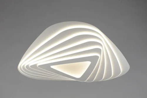 Люстра потолочная LED с пультом Potenza OML-06607-160 Omnilux белая на 1 лампа, основание белое в стиле хай-тек с пультом фото 3