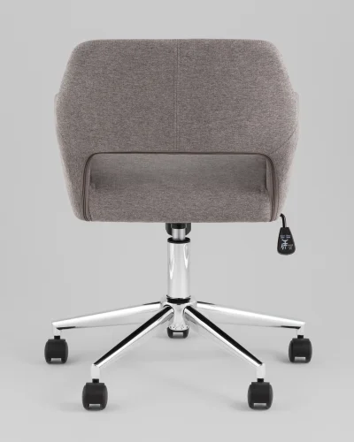 Стул офисный ROSS, рогожка, темно-серый УТ000039440 Stool Group, тёмно-серый/рогожка, ножки/металл/хром, размеры - *840**** фото 4