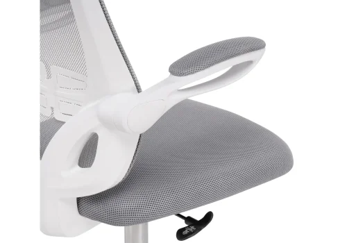 Компьютерное кресло Salem gray / white 15610 Woodville, серый/сетка, ножки/пластик/белый, размеры - *1070***600*650 фото 8