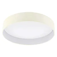 Люстра потолочная LED PALOMARO 93394 Eglo бежевая на 1 лампа, основание белое в стиле современный 