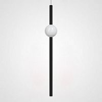 Светильник подвесной broom ORION GLOBE LIGHT Black D L910 189785-22 ImperiumLoft белый 1 лампа, основание чёрное в стиле современный 