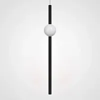 Светильник подвесной broom ORION GLOBE LIGHT Black D L910 189785-22 ImperiumLoft белый на 1 лампу, основание чёрное в стиле современный 