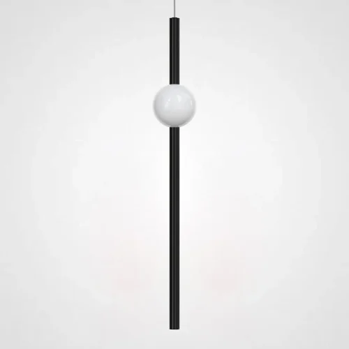Светильник подвесной broom ORION GLOBE LIGHT Black D L910 189785-22 ImperiumLoft белый на 1 лампу, основание чёрное в стиле современный 
