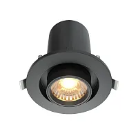 Светильник точечный LED Hidden DL045-01-10W3K-B Maytoni чёрный на 1 лампу, основание чёрное в стиле современный хай-тек 