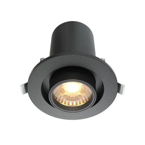 Светильник точечный LED Hidden DL045-01-10W3K-B Maytoni чёрный на 1 лампу, основание чёрное в стиле современный хай-тек 