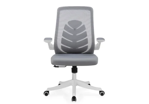 Компьютерное кресло Jimi gray / white 15613 Woodville, серый/сетка, ножки/пластик/белый, размеры - *1100***680*590 фото 2