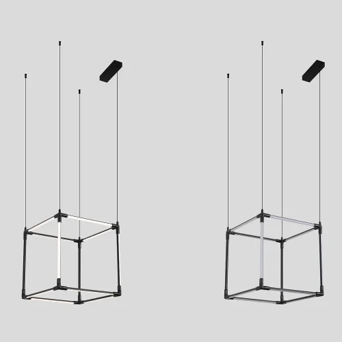 Светильник подвесной LED CLT 039C12 BL Crystal Lux белый на 1 лампу, основание чёрное в стиле современный фото 3