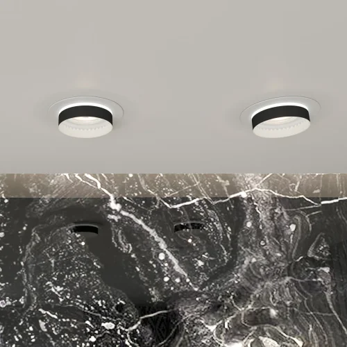 Светильник точечный Water 370784 Novotech белый чёрный 1 лампа, основание чёрное в стиле современный  фото 3