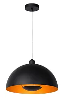 Светильник подвесной Siemon 45496/01/30 Lucide чёрный 1 лампа, основание чёрное в стиле современный 
