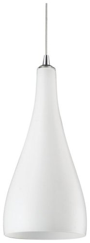 Светильник подвесной BOOTLE WE210.01.106 WERTMARK белый 1 лампа, основание хром в стиле модерн 