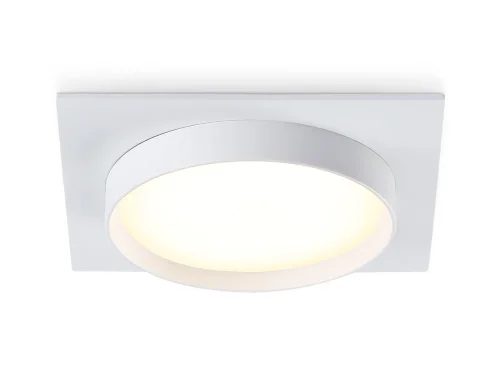 Светильник точечный TN5229 Ambrella light белый 1 лампа, основание белое в стиле хай-тек современный квадратный