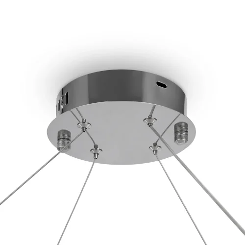 Светильник подвесной LED с пультом Tier FR5257PL-L32CH Freya прозрачный 1 лампа, основание хром в стиле современный кольца фото 4