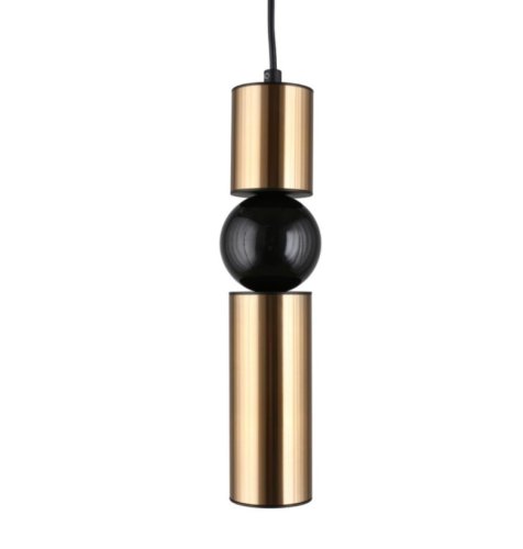 Светильник подвесной Brizhit APL.615.16.01 Aployt бронзовый 1 лампа, основание чёрное в стиле современный трубочки
